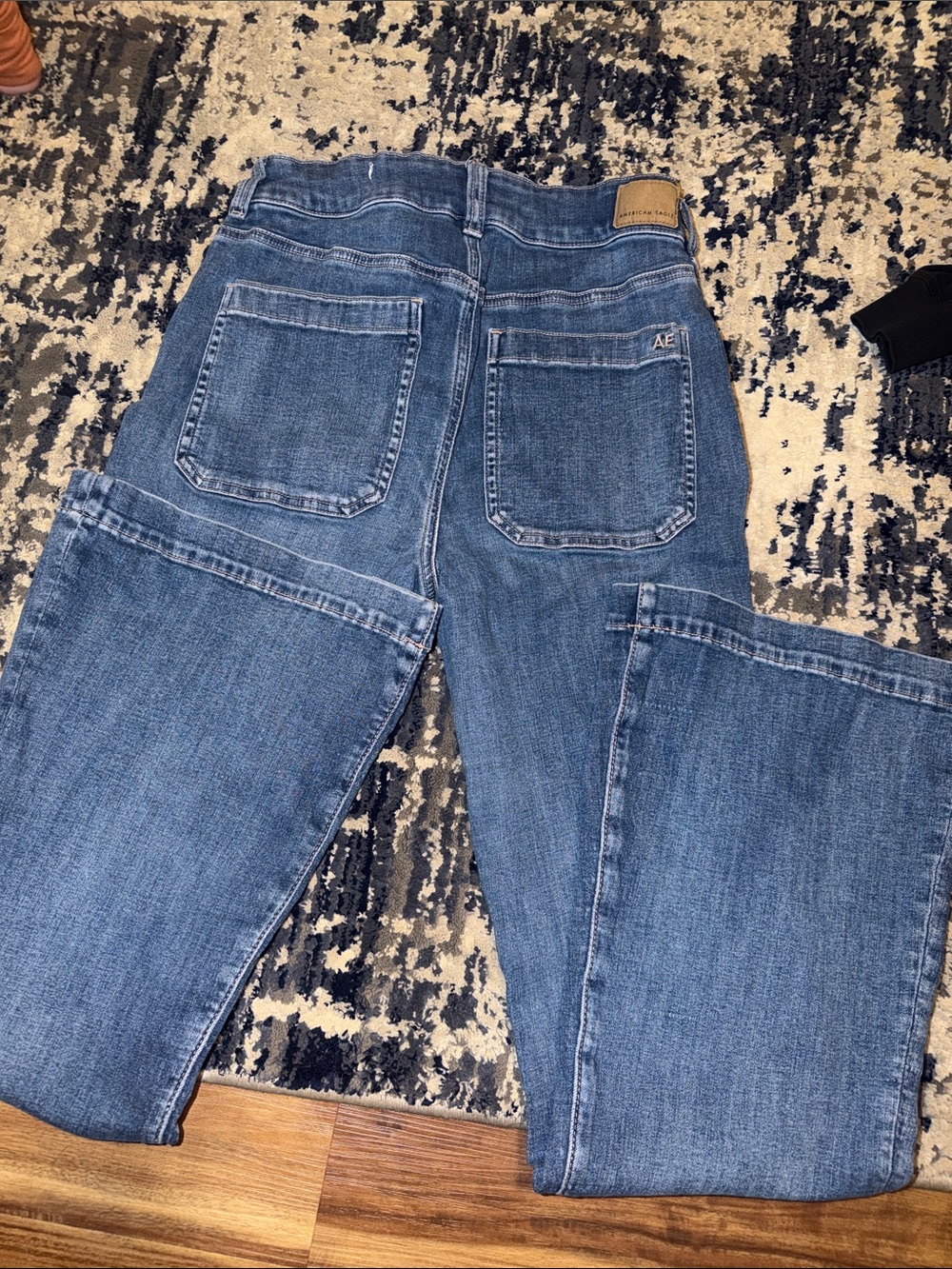 American Eagle Jeans Womens 12 Long*  Super High Rise Flare Stretch Jeans